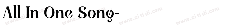 All In One Song字体转换